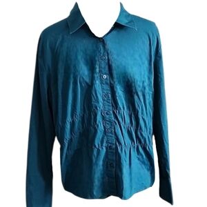 Worthington stretch button down top